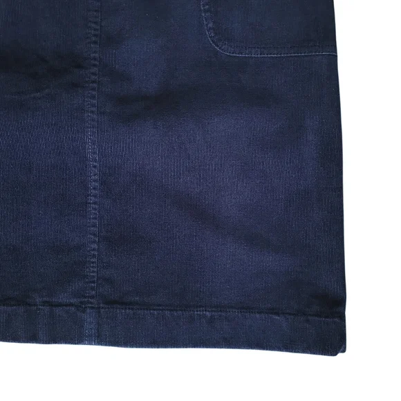 Talbots Navy Blue Corduroy A-Line Skirt with Pockets Women's Size 4 - Picture 6 of 9